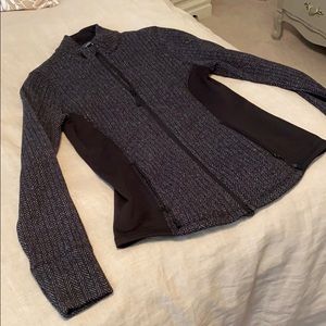 Eddie Bauer “tweed” and spandex athletic jacket